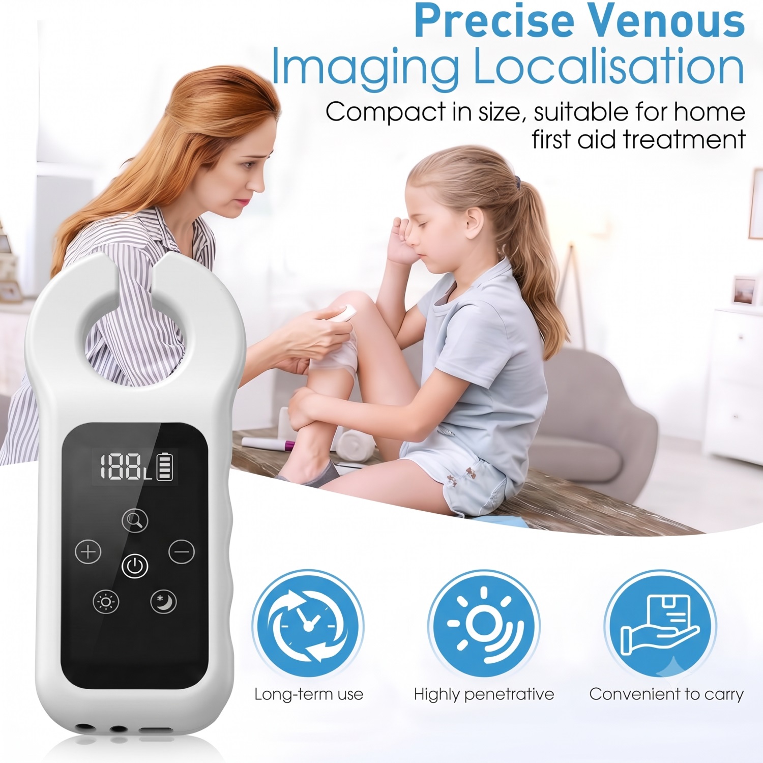 Medical Lab Equipments - 静脈赤外線スキャナー医療用静脈検出器ハンドヘルド血管ロケーターマシン静脈ファインダーデバイスランプ看護師注射補助器