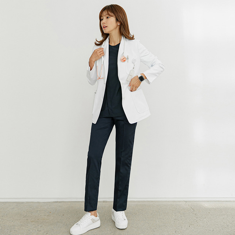 ユニセックス白衣長袖スーツジャケット医師作業服冬用アウターポ - Medical Lab Years のレビューと価格