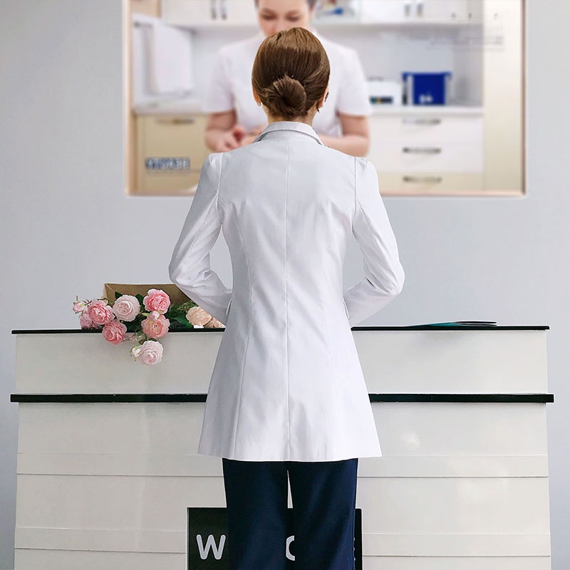 長袖白白衣ドクター制服スリムフィット歯科作業服美容医療アパレ - Medical Lab Years のレビューと価格