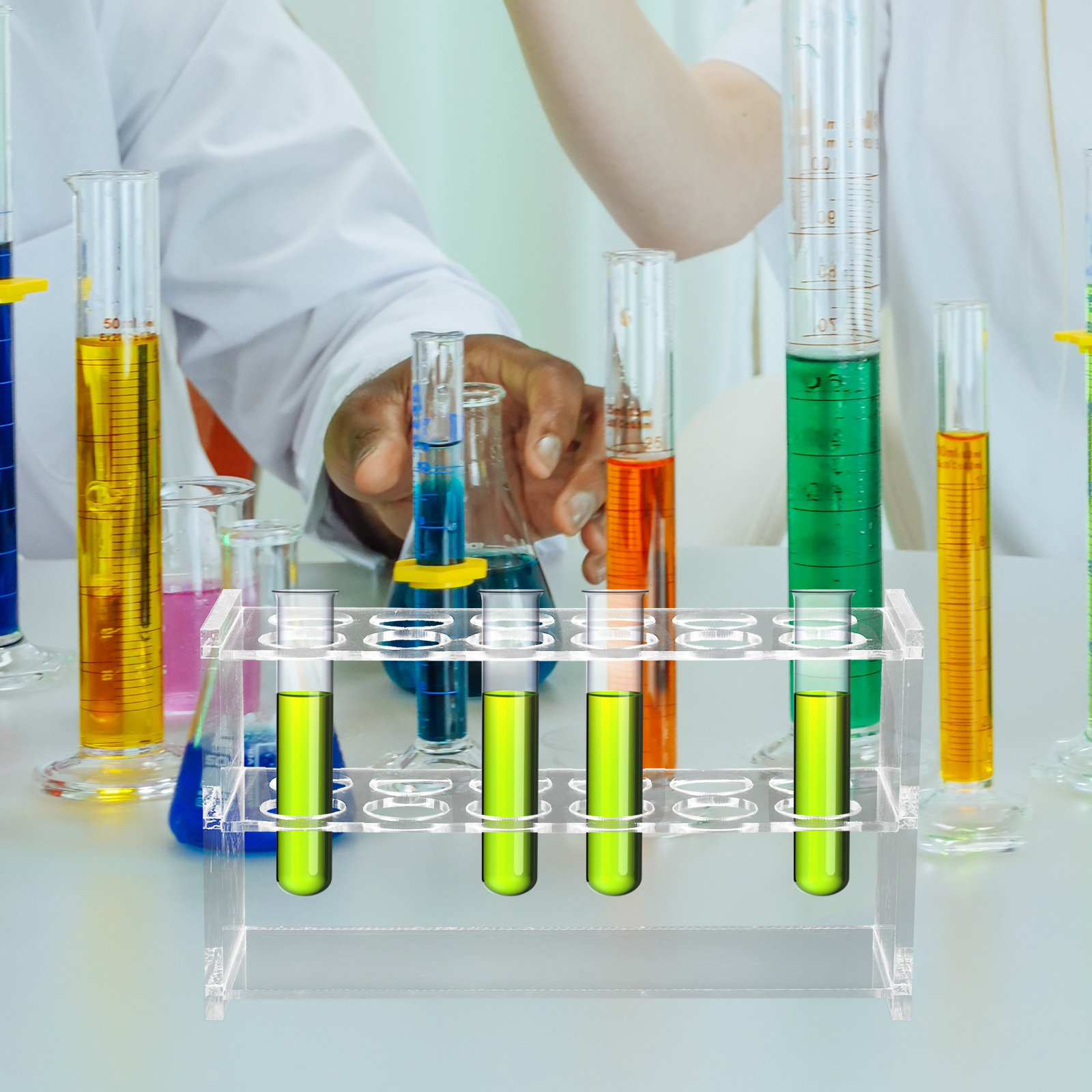 6スロット試験管ホルダー、耐久性のある遠心分離管オーガナイザ - Laboratory Centrifuge のレビューと価格