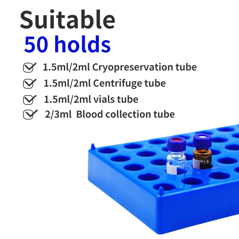 プラスチックバイアルラック 50 ホールド 12mm 1.5 - Laboratory Centrifuge のレビューと価格